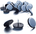 Furniture Glides Sliders-Furnigear PTFE (Teflon) Chair Leg Movers Sliders for Carpet and Hardwood Surface - Move Your Furniture Easily & Safely - Best Floor Protector (1-1/4", 24pack)