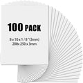 Frienda 100 Pack White Foam Board Foam Poster Boards 8 x 10 Inch by Frienda