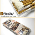 GACDR Pottery Brushes for Glazing, Wool Bamboon Hake for Pottery, Watercolor - Image 4