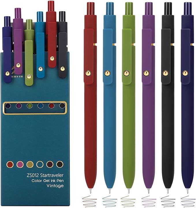 Ddaowanx Colorful Gel Pens, 0.5mm Fine Point Retractable, Cute Pens by Ddaowanx