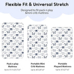Yoofoss Pack and Play Sheets Fitted, Mini Crib Sheets 2-Pack - Image 3