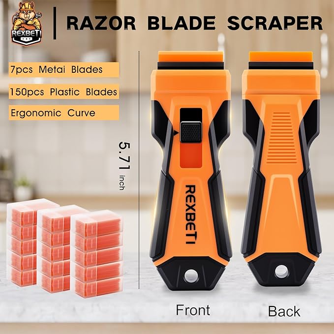 REXBETI Razor Blade Scraper Tool, 1 Pack Razor Scraper - Image 2