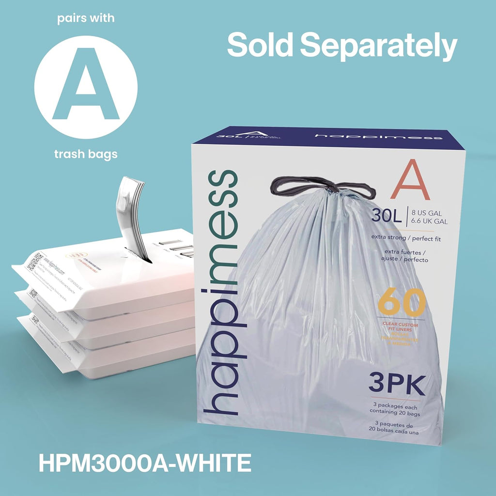 happimess HPM1011A Curtis 8-Gallon Step-Open Trash Can with Soft-Close Lid, Modern, Minimalistic, Fingerprint Proof for Home, Kitchen, Laundry Room, Office, Bedroom, Bathroom, Chrome