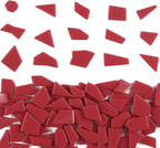 Youway Style Red Mosaic Tiles for Crafts Bulk, 200g Broken Glass Tiles for DIY by YouwayStyle