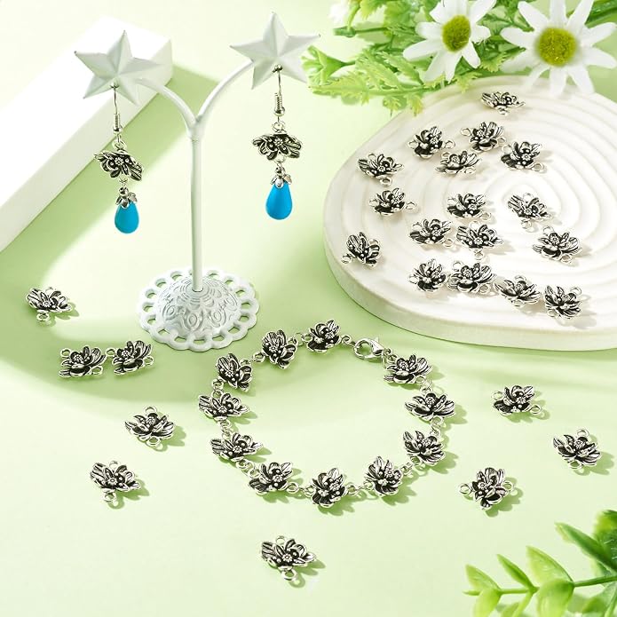 Craftdady Tibetan Style Antique Silver Alloy Pendants Cute Metal Dangle Charms - Image 3