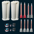 2 epoxy Resin Gun Barrels, 8 nozzles of 3 Different Specifications, by Unknown