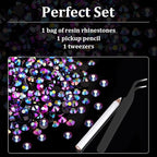 1500pcs 6mm Resin Rhinestones Bulk, Purplish Black AB Flatback Round Jelly - Image 4