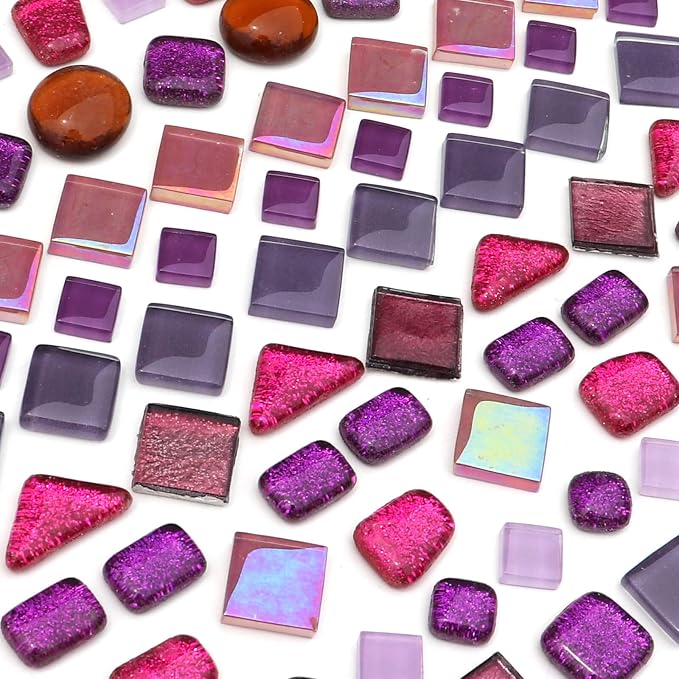LITMIND Assorted Purple Irregular Crystal Mosaic Tiles, 9oz Value Pack - Image 5