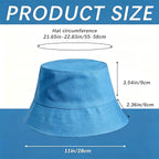 Bucket Hats Bulk Solid Color DIY Blank Hat Bucket Hats - Image 2