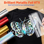 TECKWRAP Heat Transfer Vinyl for T-Shirts, Holographic Silver | Easy Weed HTV - Image 4