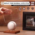 JupDec Baseball Display Case 4 Pack, Autograph Baseball Stand Box - Image 2