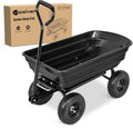 Yesker Garden Carts - 600lbs Dump Wagon with All Terrain Inflatable Wheels for Yard Lawn Farms Gardening - Heavy Duty Utility Outdoor Hauling Wheelbarrow