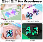 WRAPXPERT Glow in the Dark Permanent Adhesive Vinyl Holographic Iridescent - Image 2
