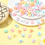 DanLingJewelry 200Pcs Mixed Styles Letter Cabochon Opaque Resin Alphabet - Image 5