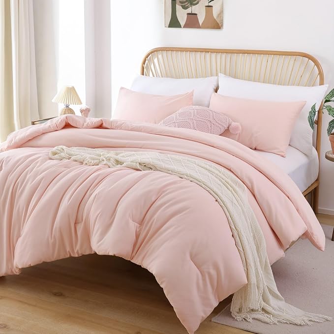 ROSGONIA Oversized Queen Comforter Blush - Image 3