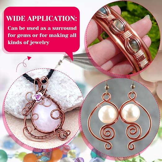anezus 18 Gauge Jewelry Wire for Jewelry Making, Craft Wire Tarnish Resistant - Image 7