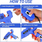 Hot Glue Gun Full Size: DEKOPRO 60/100Watt Dual Temp Hot Glue Gun Kit - Image 5