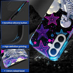 for Samsung Galaxy S26 Case, Skull Star Collage Pattern Glossy 2 in 1 - Image 4