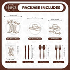 168Pcs Western Rodeo Bachelorette Party Decorations, Serves 24 | Western Themed - Image 4