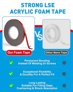 EMITEVER 0.39IN x 36FT Double Sided Tape Heavy Duty Tesa | Waterproof & - Image 5