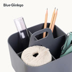 BLUE GINKGO Stackable Organizer Caddy, Dark Grey, Made in Korea | Portable. - Image 7