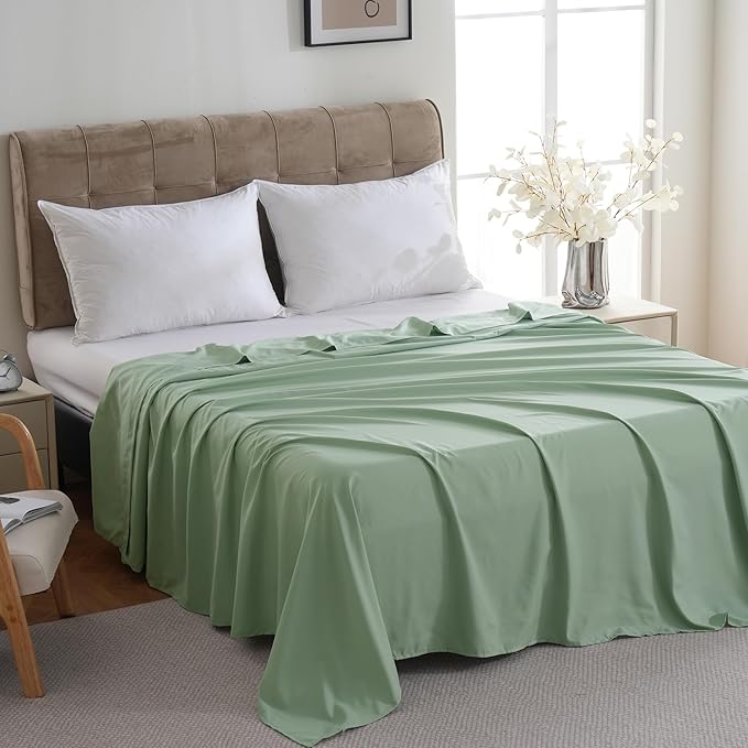 ZPECC Bulk Flat Sheets Only Full Size 6 Pack, Easy Sort Top Bed Sheet by - Image 2