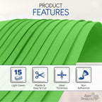 Light Green EVA Foam Sheets for Crafts, 9 x 12 Inch, 2mm Thickness, 15 Pack – - Image 4