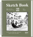 SuFly 11x14 Sketchbook, 100 Sheets Hardcover Sketch Book, 68lb/100gsm Artist by SuFlyDirect