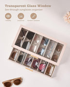 Lolalet Sunglasses Storage Box for Women, Eyewear Eye Glass Organizer - Image 5