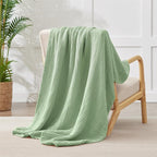 100% Cotton Muslin Blanket 40" x 40", Breathable and Lightweight Cotton Throw - Image 6
