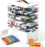MOPUP 4-Tier Medicine Craft, Organizer Storage, Portable Latch Bin by MOPUP
