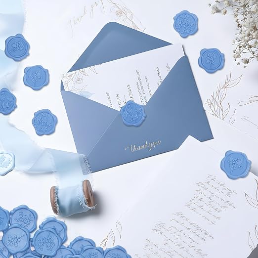 60Pcs Wax Seal Stickers, Wedding Invitation Envelope Seal Stickers Adhesive - Image 4