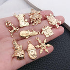 WOCRAFT 60pcs KC Gold Christmas Bracelet Charms - Image 3