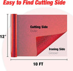 VinylRus Red Glitter HTV Heat Transfer Vinyl Roll-12 x 10ft Red Glitter HTV - Image 5