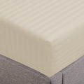 Feather & Stitch 1 Piece Fitted Sheet Queen Size, 100% Cotton Damask Sateen by FEATHERSTITCHNEWYORK