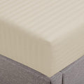 Feather & Stitch 1 Piece Fitted Sheet Full Size, 100% Cotton Damask Sateen Weave by FEATHERSTITCHNEWYORK