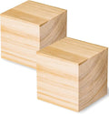 Wood Blocks for Crafts, Large Unfinished Wood Cubes, 3 Inch Natural Wooden by SIWUCHYE