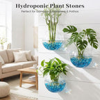FUTUREPLUSX 1LB Light Blue Flat Glass Marbles, Glass Pebbles Vase Fillers - Image 4