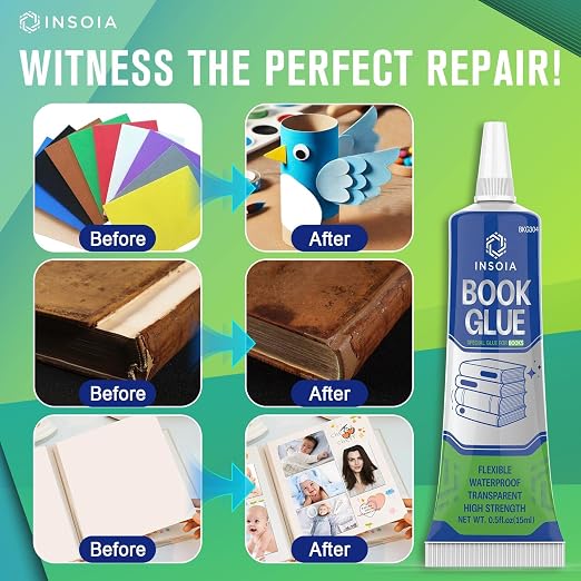 Book Glue, 15ML x 2 Book Adhesive, Flexible Paper Glue - Image 8