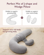 Momcozy Pregnancy Pillow, Original F Shaped Maternity Pillow - Image 2