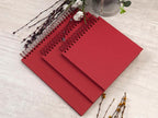 potricher 8 x 8 Inch DIY Scrapbook Photo Album 80 Pages Thick Kraft Blank Red - Image 6