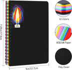 5x7in 12 Colors Paper Sketchbook, 80gsm Spiral Bound Art Journal Sketchbook - Image 2