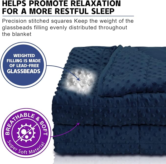 Huloo Sleep Weighted Blanket Queen 15lbs - Image 3