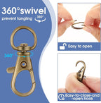 50 PCS in 25 Sets, Metal Swivel Lobster Claw Clasps, Keychain Clasp - Image 3