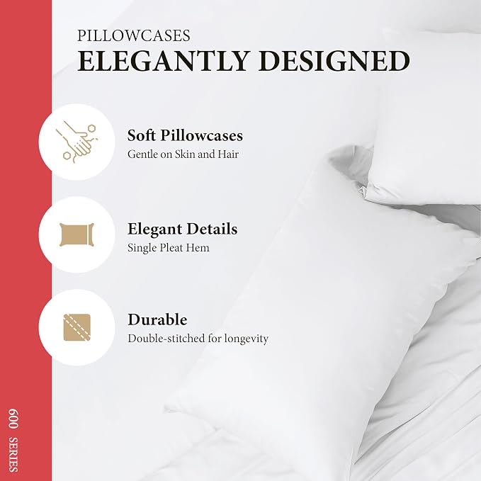 100% Egyptian Cotton Full Size Sheet Set - Image 5