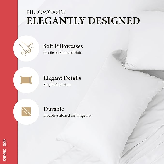 100% Egyptian Cotton Twin Bed Sheets Set - Image 5