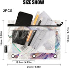 White Horse Butterflies Pencil Pouch - Image 3