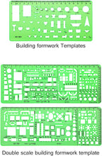 6 Pieces Plastic Measuring Templates Building Formwork Stencils Geometric - Image 2