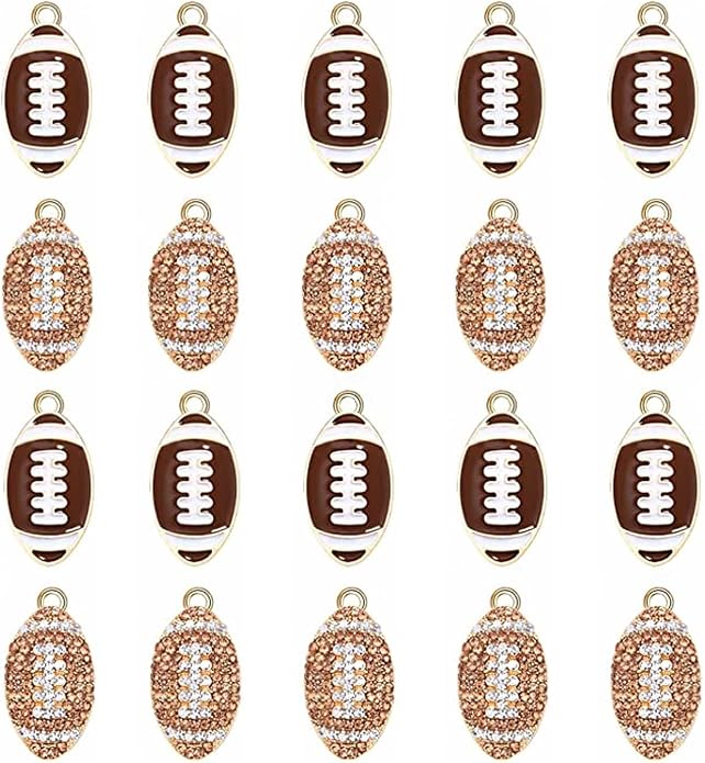 20PCS Sports Charms Enamel Basketball Baseball Pendant Charms - Image 6