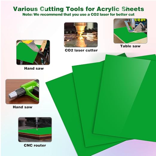 Adrattnay Green Acrylic Sheets 1/8" Thick, - Image 5